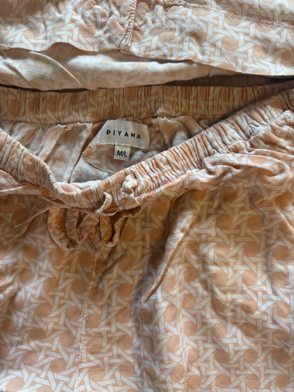 Piyama Women's Peach Patterned Pajama Set - Picture 3 of 4